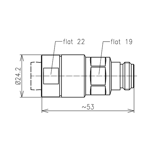 N Buchse Steckverbinder LF 1/2"-50 Spinner MultiFit® Produktbild Side View L