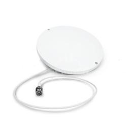 SISO 1-Tor flache H-Pol Omni-Innenraum-Antenne 694-4000 MHz 6.0 dBi 360° 4.3-10 Buchse, Kabel: weiß, 1 m Produktbild