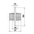 Koaxiale Rohrleitung Kupplungselement 52-120 BT Produktbild Side View S