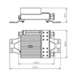 2 : 1 Hybrider Combiner  694-2700 MHz 7-16 Buchse DC Port 2 auf 3 Produktbild Side View S