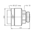 7-16 Buchse Steckverbinder LF 1 1/4"-50 Spinner MultiFit® Produktbild Side View S