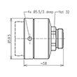 7-16 Buchse Steckverbinder LF 1 5/8"-50 Spinner MultiFit® Produktbild Side View S