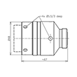 7-16 Buchse Steckverbinder LF 1 1/4"-50 CAF® Plast2000 Produktbild Side View S
