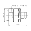 N Buchse Steckverbinder LF 7/8"-50 Spinner MultiFit® Produktbild Side View S