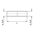 Koaxiale Rohrleitung Innenleiterrohr Kupfer 2 m 4 1/2" EIA / SMS Produktbild Side View S