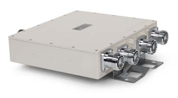 Multiband-Quadruplexer 700-900/1800/2100/2600 MHz 7-16 Buchse DC Port 4 auf 5