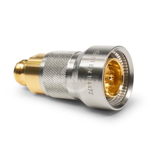 7-16 male to N female DC-7.5 GHz precision adapter product photo Front View L