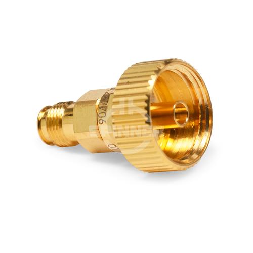 1.35 mm female to RUG-1.0 mm female DC-90 GHz precision adapter product photo Front View L