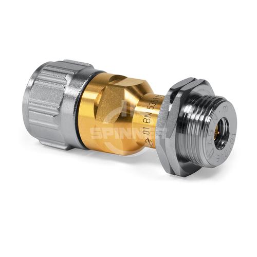 N male to RUG-2.4 mm male DC-18 GHz precision adapter product photo Front View L