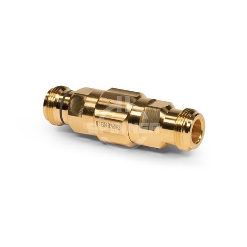 N female to N female (50 Ω/75 Ω) DC-18 GHz precision adapter product photo Front View L