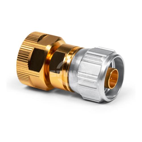 N male to RUG-3.5 mm female (50 Ω/75 Ω) DC-20 GHz precision adapter product photo Front View L