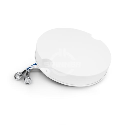 MIMO 2-port VH-Pol omni in-building antenna 698-4000 MHz 4.5 dBi 360° 4.3-10 female 30 cm cable product photo