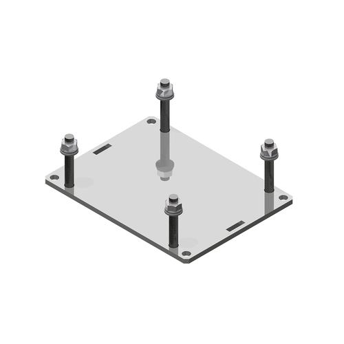 Wall / mast mounting kit product photo Front View L
