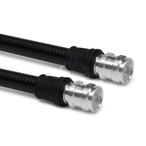 Coaxial jumper cable assembly SF 1/2"-50-PE 4.3-10 female 4.3-10 female 0.5 m product photo Front View L