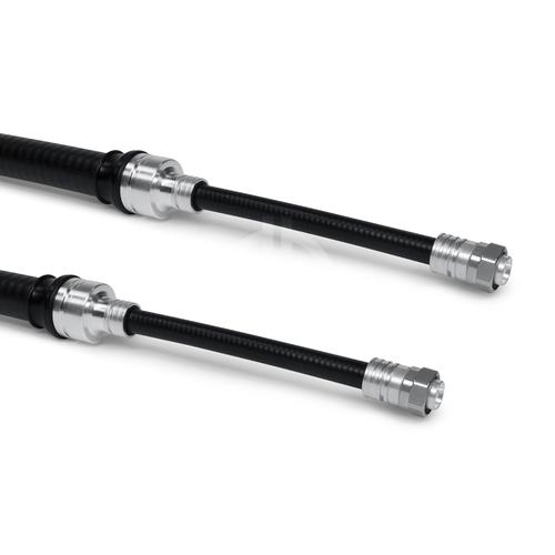 Coaxial hybrid jumper cable assembly SF 1/2"-50-PE-LF 7/8"-50-PE 4.3-10 male screw 4.3-10 male screw 8 m product photo Front View L