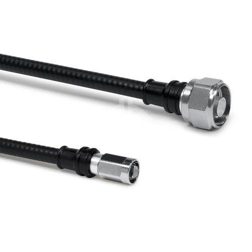 Coaxial jumper cable assembly SF 1/4"-50-FR N male NEX10® male screw 20 m product photo Front View L