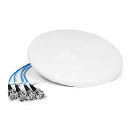 MIMO 4-port thin HHHH-Pol omni  in-building antenna 694-4000 MHz 4.5 dBi 360° 4.3-10 female product photo