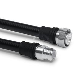 Coaxial jumper cable assembly SF 1/2"-50-PE 4.3-10 male screw N female 8 m product photo