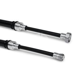 Coaxial hybrid jumper cable assembly SF 1/2"-50-PE-LF 7/8"-50-PE 7-16 male 4.3-10 male screw 6 m product photo