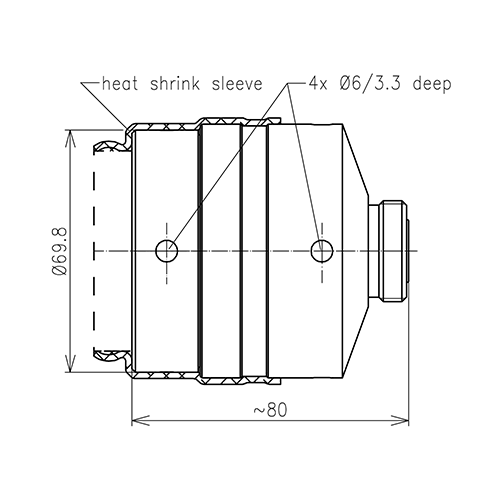 7-16 enchufe conector LF 2 1/4"-50 CAF® anillo tórico Imagen del producto Side View L