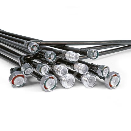 Cable coaxial confeccionado SF 3/8"-50-PE NEX10® clavija para atornillar NEX10® enchufo 1 m Imagen del producto Front View L