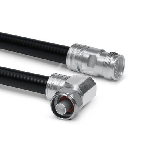 Cable coaxial confeccionado SF 1/2"-50-PE 4.3-10 enchufo N clavija ángulo 0.5 m Imagen del producto Front View L