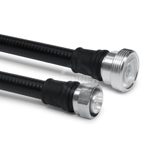 Cable coaxial confeccionado SF 1/2"-50-CPR 7-16 enchufo 4.3-10 clavija para atornillar 2.5 m Imagen del producto Front View L