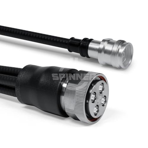 Cable coaxial confeccionado SF 1/4"-50-PE MQ4 enchufe 4.3-10 enchufo 0.5 m Imagen del producto Front View L