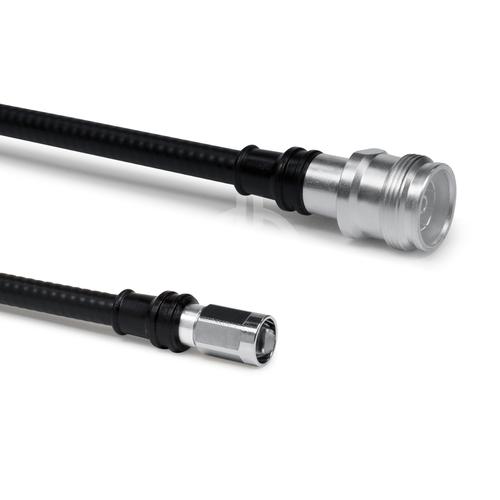 Cable coaxial confeccionado SF 1/4"-50-PE 4.3-10 enchufo NEX10® clavija para atornillar 1 m Imagen del producto Front View L