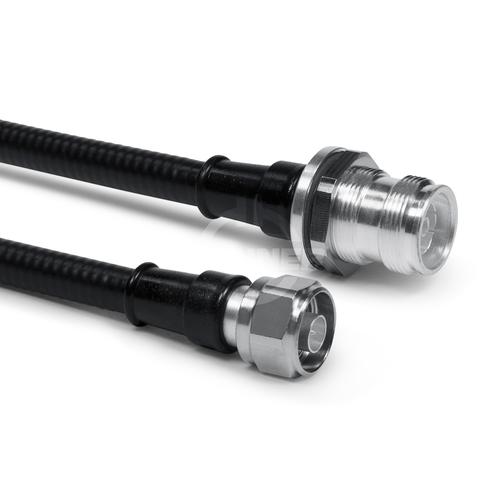Cable coaxial confeccionado SF 3/8"-50-PE 4.3-10 enchufe para la carcasa N clavija 2.5 m Imagen del producto Front View L