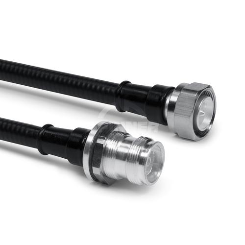 Cable coaxial confeccionado SF 3/8"-50-FR 4.3-10 clavija para atornillar 4.3-10 enchufe para la carcasa 0.3 m Imagen del producto Front View L