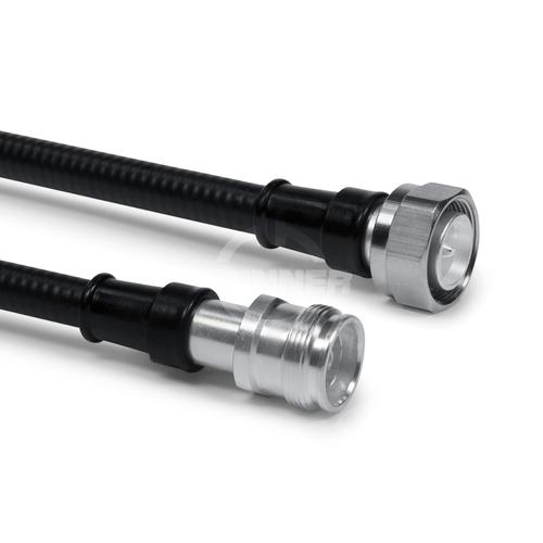 Cable coaxial confeccionado SF 3/8"-50-PE 4.3-10 clavija para atornillar 4.3-10 enchufo 1 m Imagen del producto Front View L