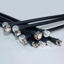 Cable coaxial confeccionado LF 1/2"-50-PE 7-16 clavija ángulo 7-16 clavija separado 1 m Imagen del producto