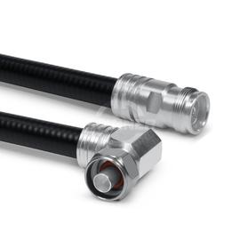 Cable coaxial confeccionado SF 1/2"-50-PE 4.3-10 enchufo N clavija ángulo 0.5 m Imagen del producto