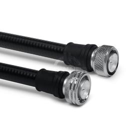 Cable coaxial confeccionado SF 1/2"-50-PE 4.3-10 clavija para atornillar de la mano 4.3-10 clavija push-pull 13 m Imagen del producto