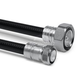Cable coaxial confeccionado SF 1/2"-50-PE 7-16 clavija 4.3-10 clavija para atornillar de la mano 1.5 m Imagen del producto