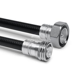 Cable coaxial confeccionado SF 1/2"-50-PE 7-16 clavija 4.3-10 clavija push-pull 0.5 m Imagen del producto
