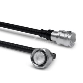 Cable coaxial confeccionado SF 1/4"-50-PE 4.3-10 clavija ángulo para atornillar 4.3-10 enchufo 0.3 m Imagen del producto
