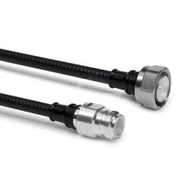 Cable coaxial confeccionado SF 1/4"-50-PE 4.3-10 clavija para atornillar N enchufo 1 m Imagen del producto