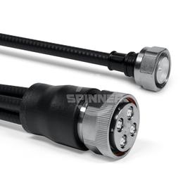Cable coaxial confeccionado SF 1/4"-50-PE MQ4 enchufe 4.3-10 clavija para atornillar 2 m Imagen del producto