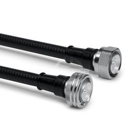Cable coaxial confeccionado SF 3/8"-50-PE 4.3-10 clavija para atornillar 4.3-10 clavija push-pull 4 m Imagen del producto
