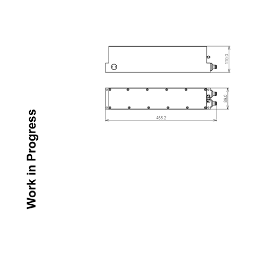Filtre coupe bande 876-880 / 921-925 MHz 200 W N jack Image du produit   Side View L