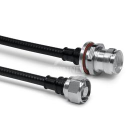Câble coaxial préfabriqué SF 1/4"-50-FR 4.3-10 jack de boîtier N fiche mâle 0.3 m Image du produit  