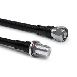 Câble coaxial préfabriqué SF 3/8"-50-PE N fiche mâle N jack de boîtier 2 m Image du produit  