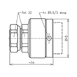 7-16 fiche mâle connecteur LF 1 1/4"-50 Spinner MultiFit® Image du produit   Side View S